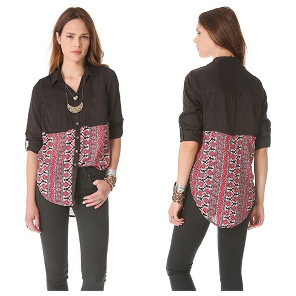 Free People Tops - Free People Welcome to the Jungle Button Down Top